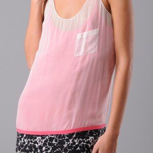 Alexander Wang Marble Silk Chiffon Combo Dress